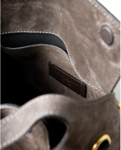 Gianni Chiarini Borsa pelle scamosciata Penelope Testa moro