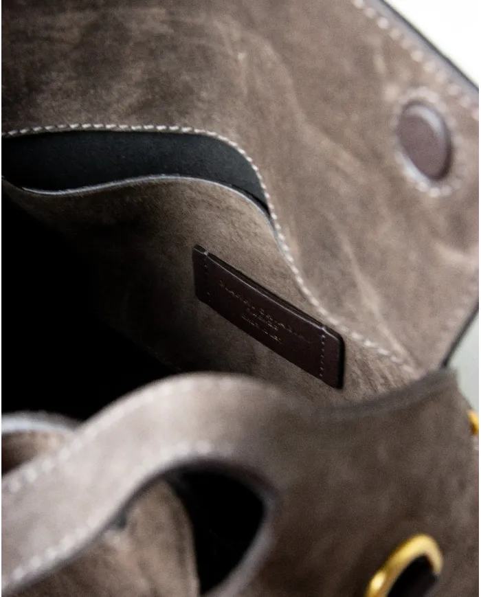 Gianni Chiarini Borsa pelle scamosciata Penelope Testa moro