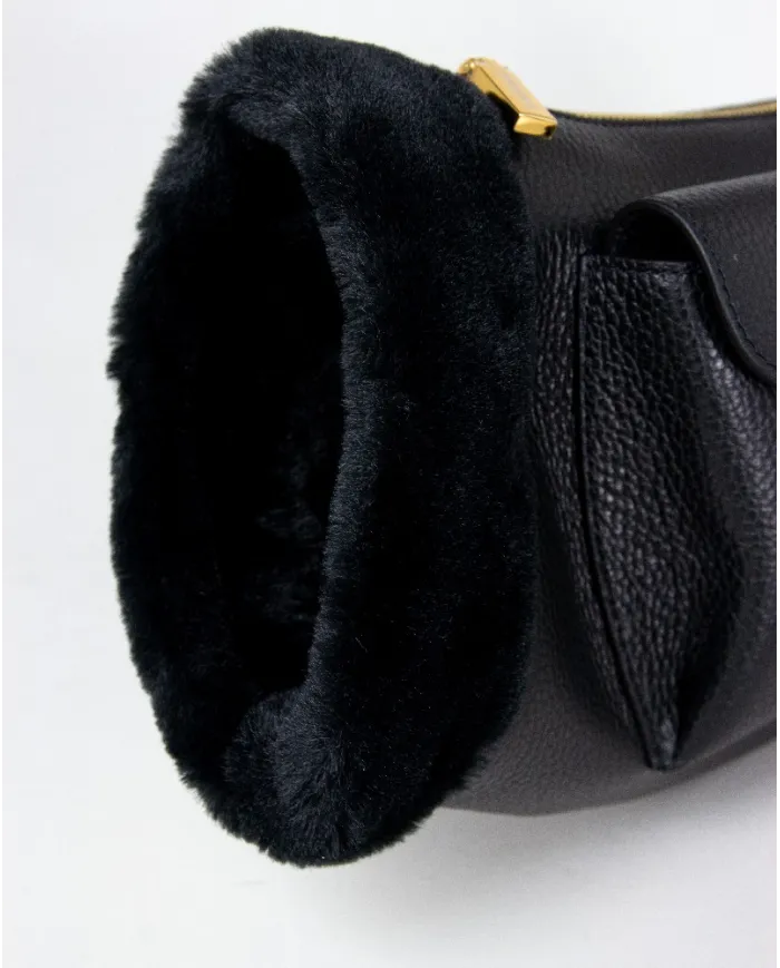 Coccinelle Borsa in pelle scalda mani Beat small Nero