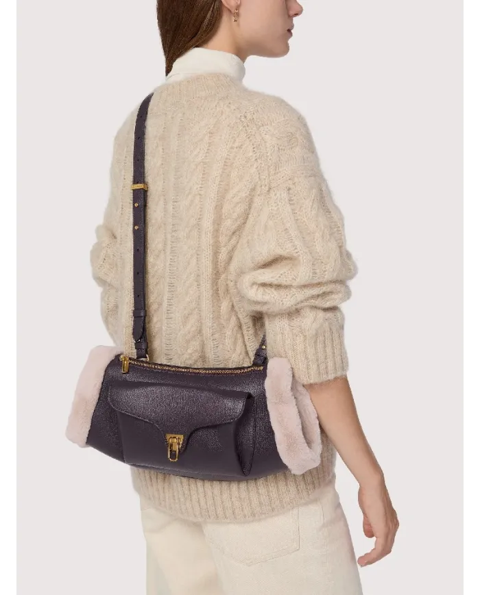 Coccinelle Borsa in pelle scalda mani Beat small Nero