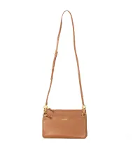 Coccinelle Pochette pelle Yvonne Cognac