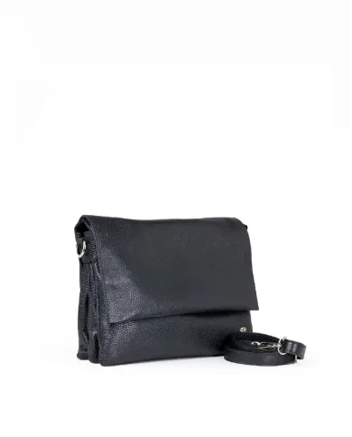 Caleidos Borsa bandoliera in pelle Nero