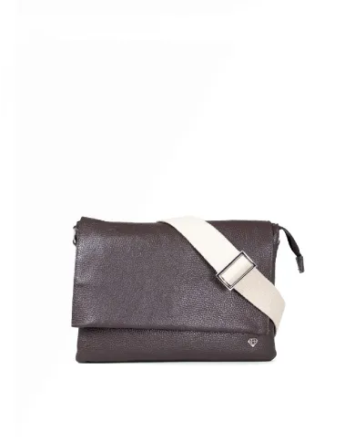 Caleidos Borsa bandoliera in pelle Testa moro