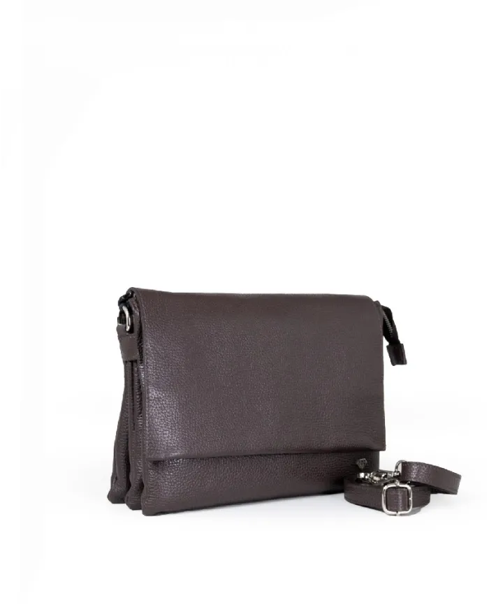 Caleidos Borsa bandoliera in pelle Testa moro