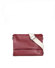 Caleidos Borsa bandoliera in pelle Bordeaux