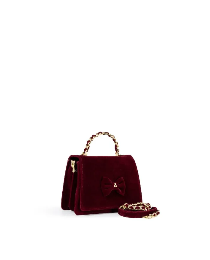 Atelier du Sac Borsa in velluto Jules Velours Rosso