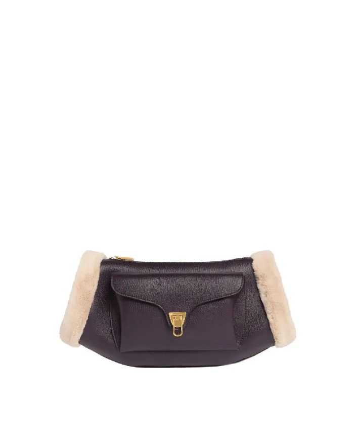 Coccinelle Borsa in pelle scalda mani Beat small Viola