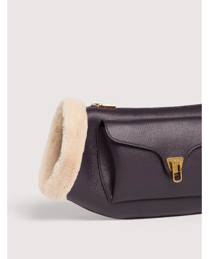 Coccinelle Borsa in pelle scalda mani Beat small Viola