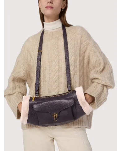 Coccinelle Borsa in pelle scalda mani Beat small Viola