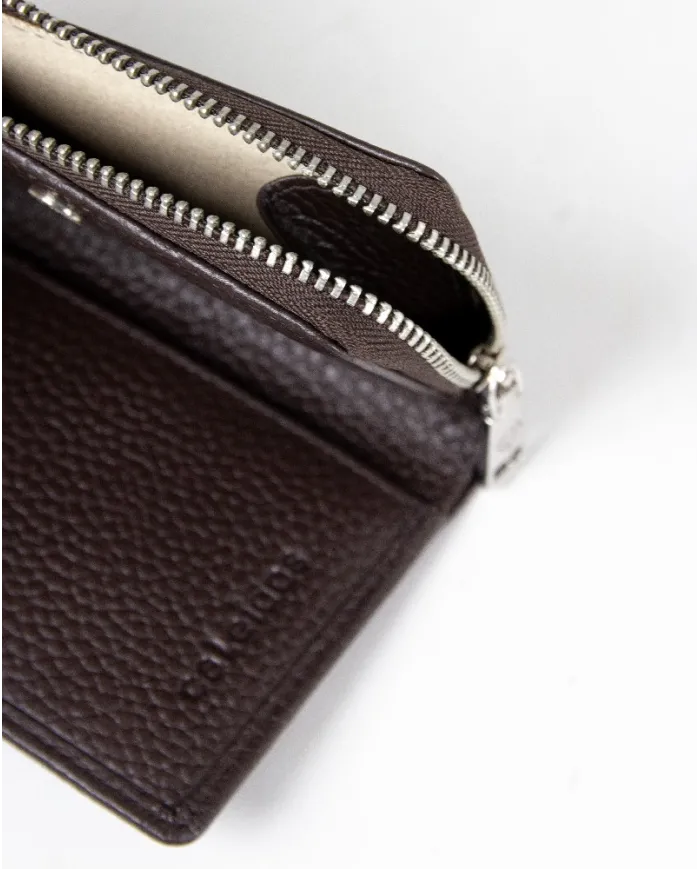 Caleidos Portafoglio piccolo in pelle Testa moro