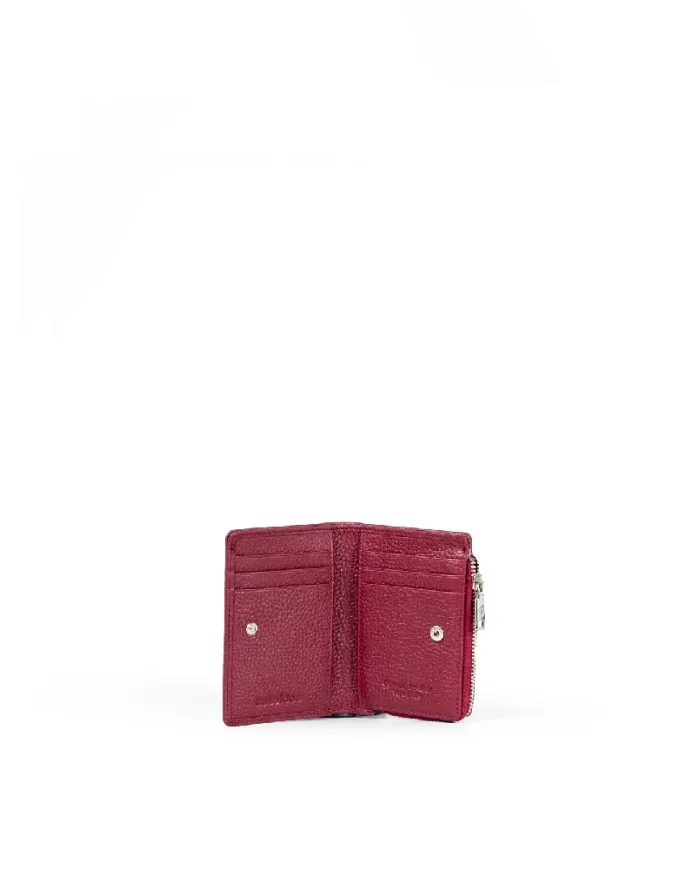 Caleidos Portafoglio piccolo in pelle Bordeaux