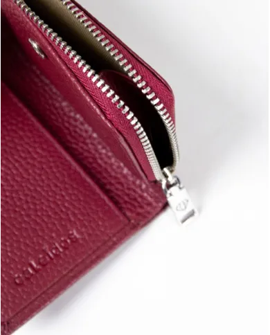 Caleidos Portafoglio piccolo in pelle Bordeaux
