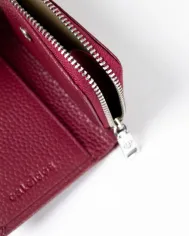 Caleidos Portafoglio piccolo in pelle Bordeaux