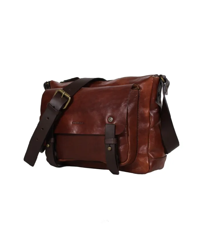 CHIARUGI Borsa piccola in pelle vintage Kiana Marrone