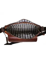 CHIARUGI Borsa piccola in pelle vintage Kiana Marrone