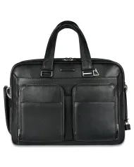 Piquadro Cartella in pelle espandibile "Modus" Nero