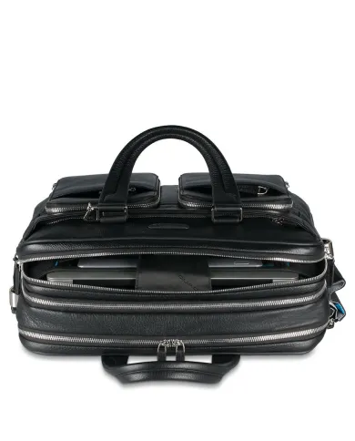 Piquadro Cartella in pelle espandibile "Modus" Nero