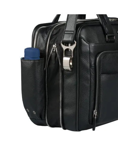 Piquadro Cartella in pelle espandibile "Modus" Nero