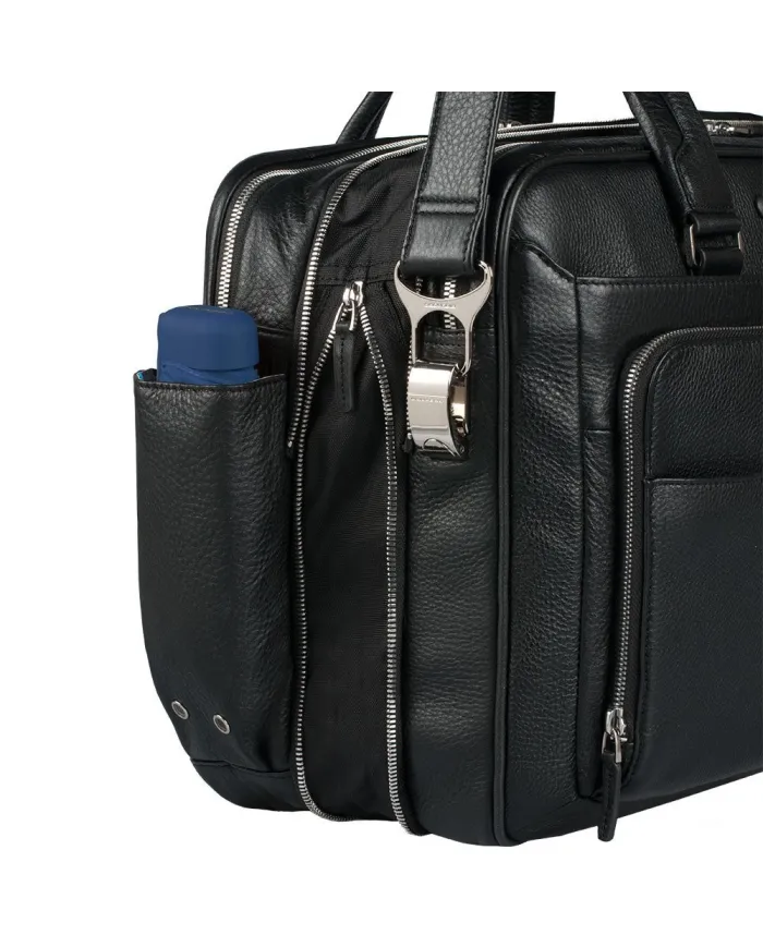 Piquadro Cartella in pelle espandibile "Modus" Nero