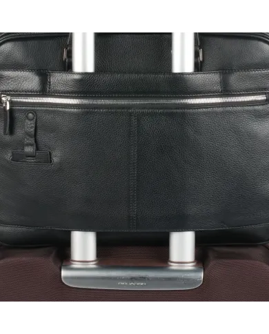 Piquadro Cartella in pelle espandibile "Modus" Nero