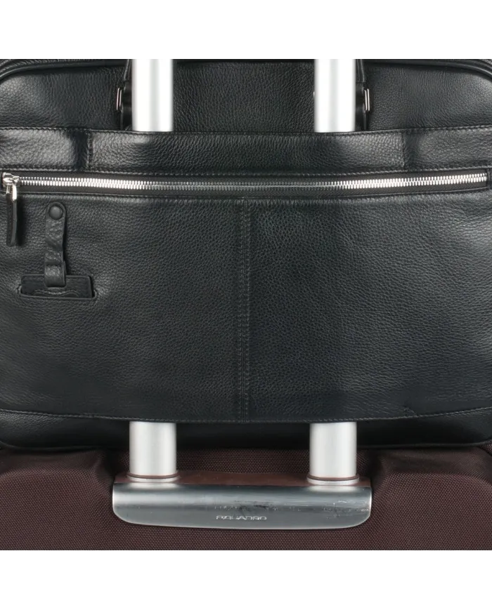 Piquadro Cartella in pelle espandibile "Modus" Nero