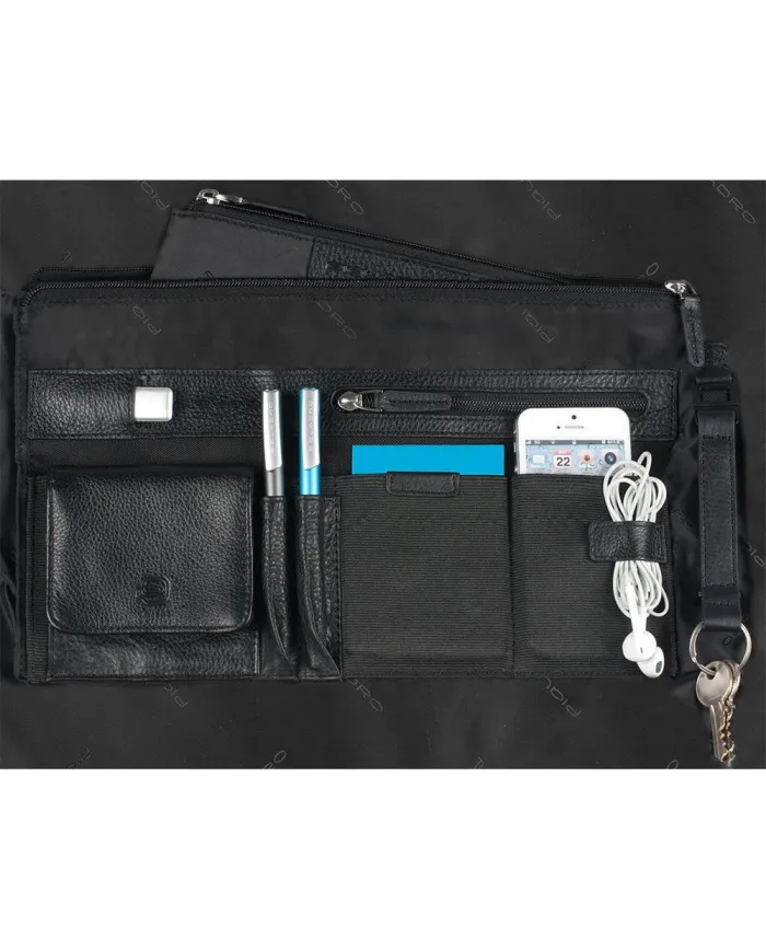 Piquadro Cartella in pelle espandibile "Modus" Nero