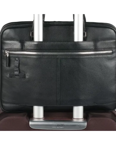 Piquadro Cartella in pelle espandibile "Modus" Nero