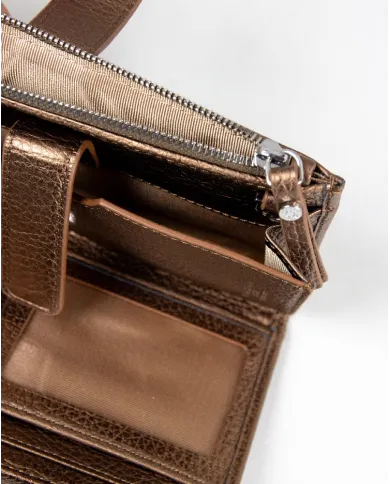 Gianni Chiarini portafoglio con tracolla Wallets dollaro Bronzo