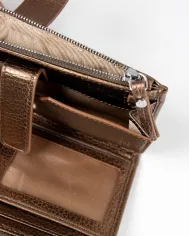 Gianni Chiarini portafoglio con tracolla Wallets dollaro Bronzo