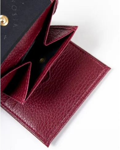Visona Portafoglio piccolo in pelle Bordeaux