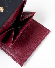 Visona Portafoglio piccolo in pelle Bordeaux