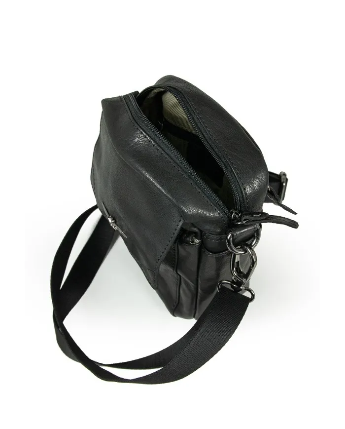 Aeronautica Militare Borsa uomo in pelle "Vintage" Nero
