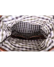 CHIARUGI Zaino cuoio piccolo Roll top Marrone