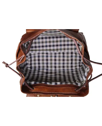 CHIARUGI Zaino cuoio Marrone