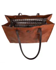 CHIARUGI Shopping bag cuoio Marrone