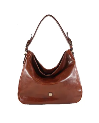 CHIARUGI Borsa a tracolla in cuoio Marrone