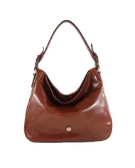 CHIARUGI Borsa a tracolla in cuoio Marrone