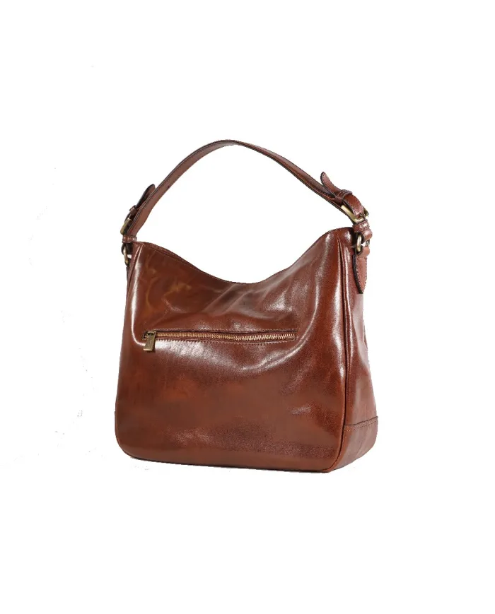 CHIARUGI Borsa a tracolla in cuoio Marrone