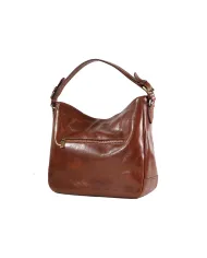 CHIARUGI Borsa a tracolla in cuoio Marrone