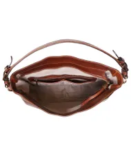 CHIARUGI Borsa a tracolla in cuoio Marrone