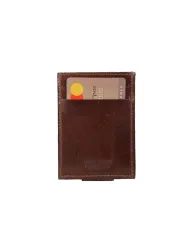 CHIARUGI Porta carte di credito cuoio Marrone