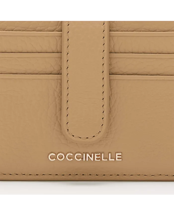Coccinelle Porta carte di credito Metallic soft Beige