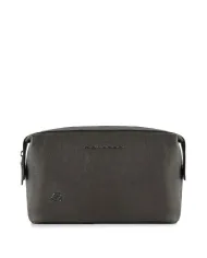 Piquadro Necessaire pelle Black Square Testa moro
