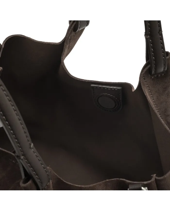 Gianni Chiarini Borsa a mano scamosciata Dua Testa moro