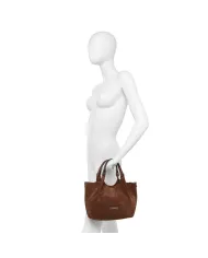 Gianni Chiarini Borsa a mano scamosciata Dua Testa moro