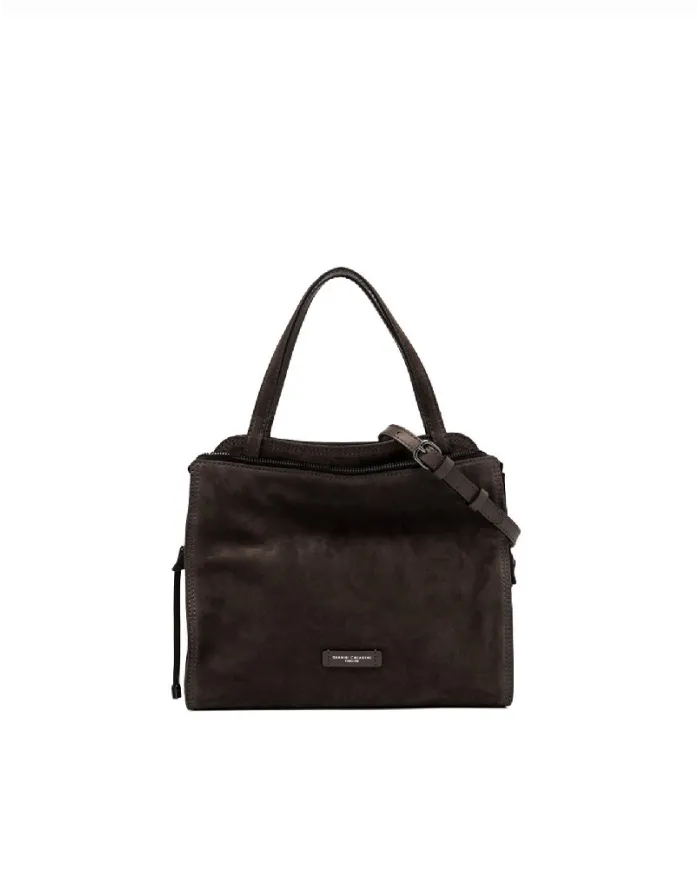 Gianni Chiarini Borsa a mano pelle scamosciata Janis Testa moro