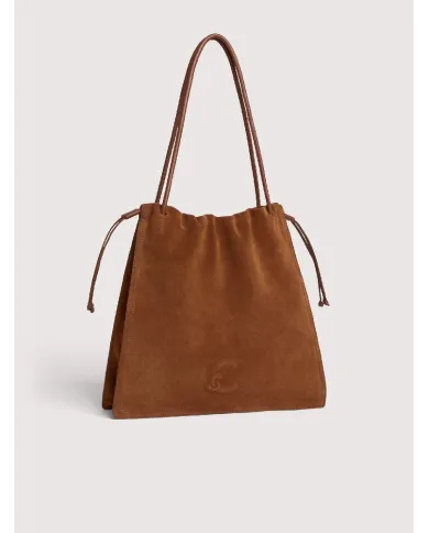 Coccinelle Borsa Dulse suede large Cognac