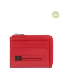 Piquadro Porta carte di credito piccolo in tessuto "PQ-Bios" Rosso