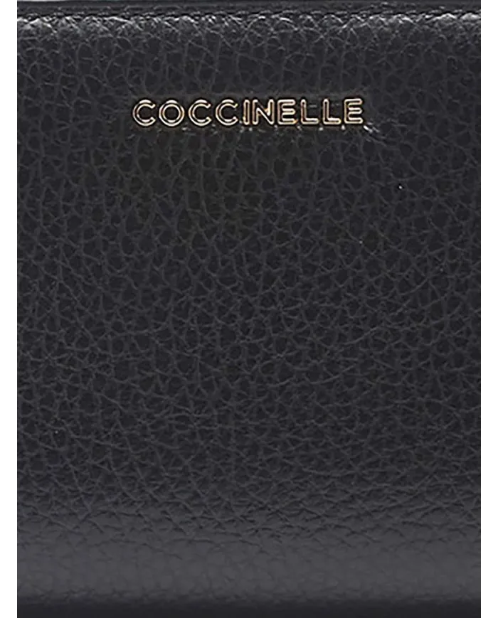 Coccinelle Portafoglio in pelle Metallic soft Nero