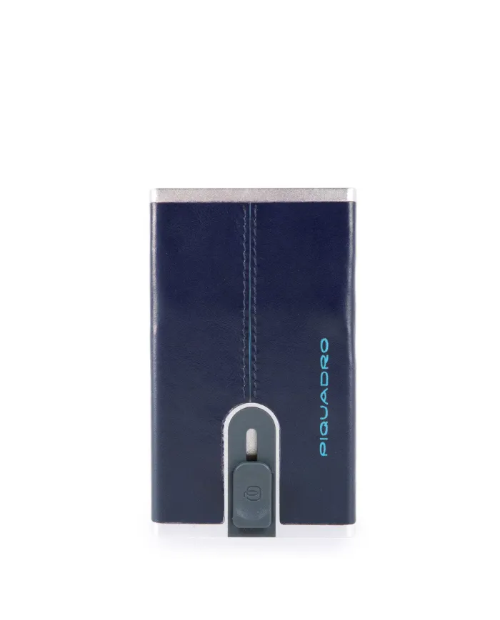 Piquadro Porta carte di credito con sliding system "Blue square"